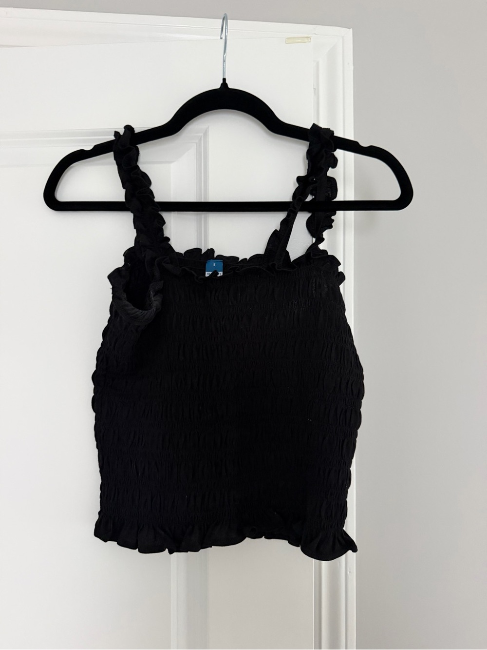 NWOT Old Navy black ruched tank size S